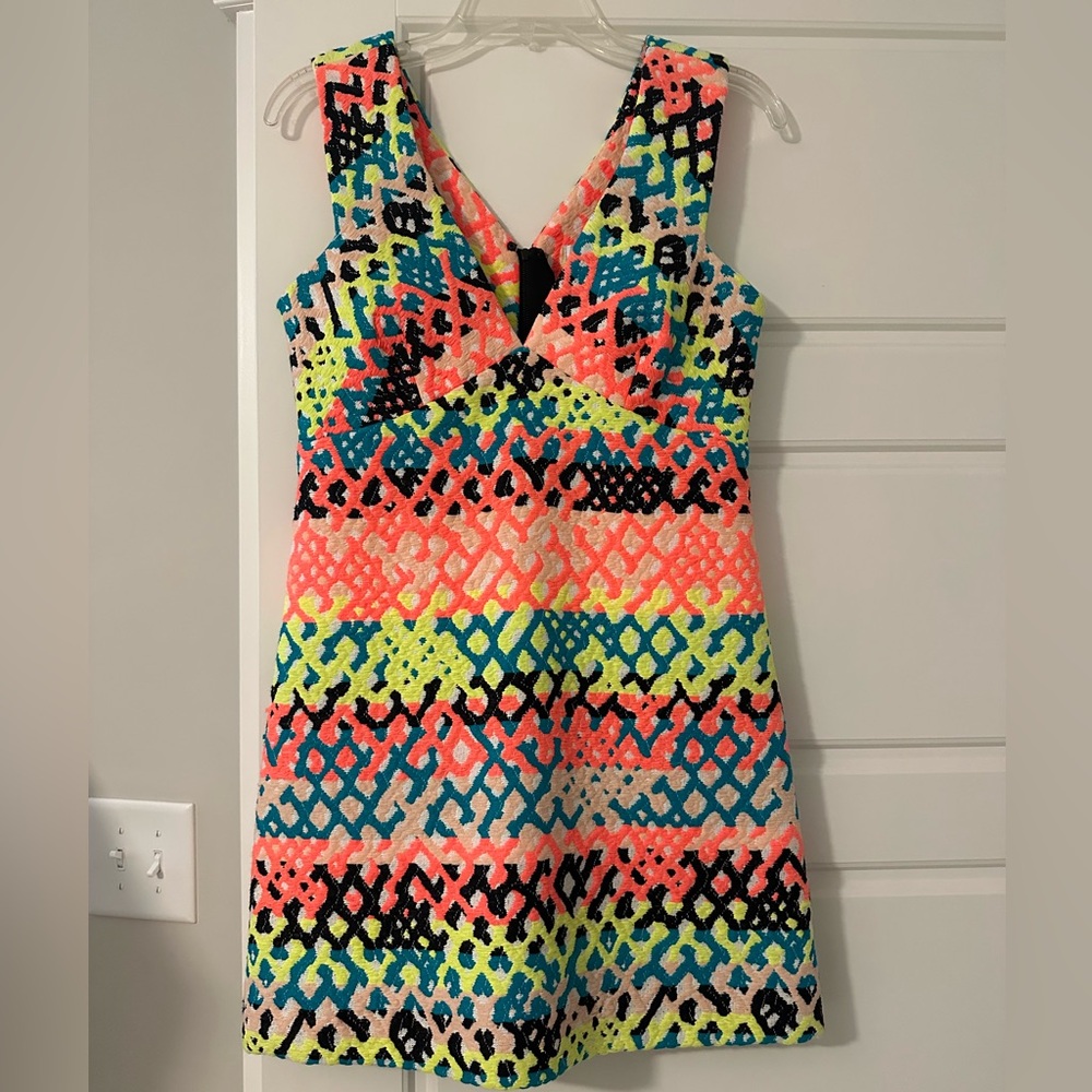 Colorful Geometric Pattern Dress